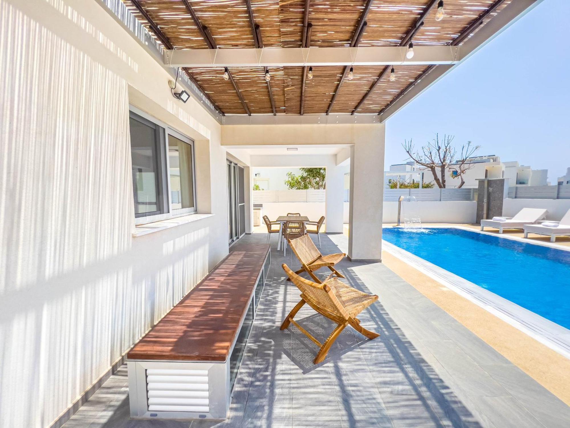 פרוטאראס Geo Panoramic Villa +Pool +Game Room +Gym מראה חיצוני תמונה
