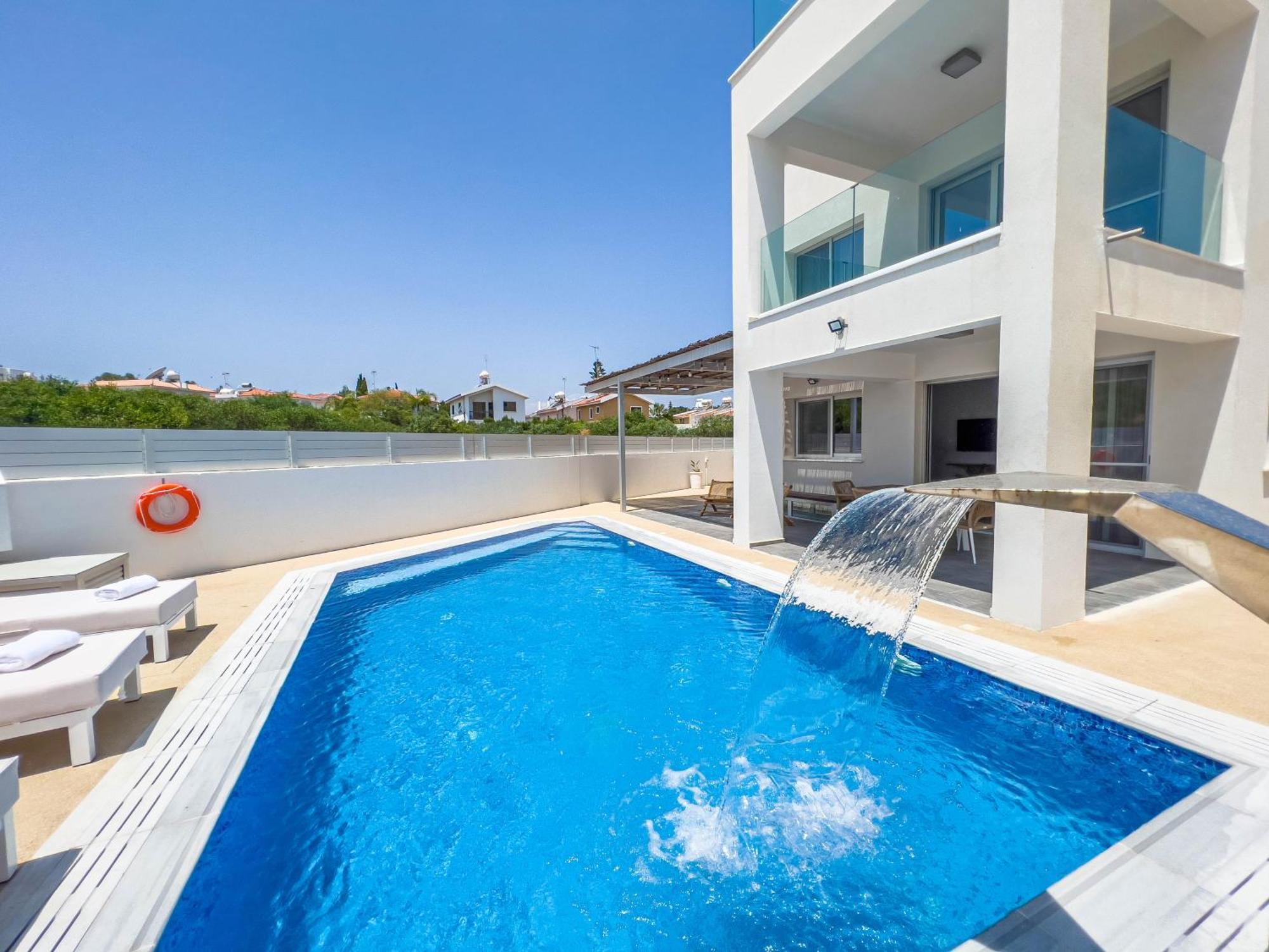 פרוטאראס Geo Panoramic Villa +Pool +Game Room +Gym מראה חיצוני תמונה